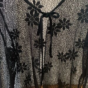 Black Floral Lace top